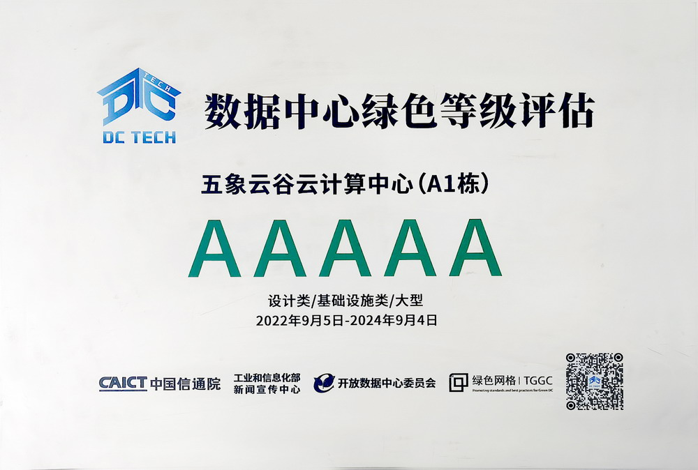 Data Center Green Rating: AAAAA